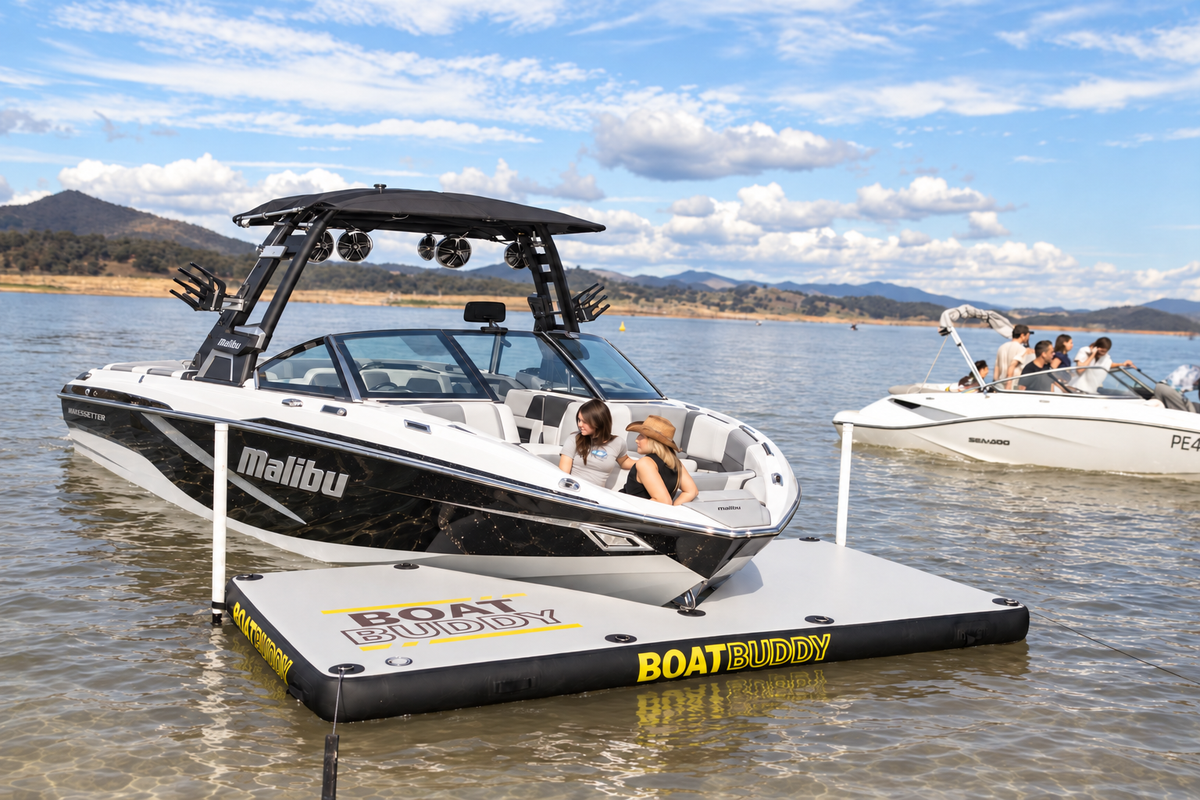 Short V Boat Buddy – Inflatable Dock & Pontoon for V-Hull Boats