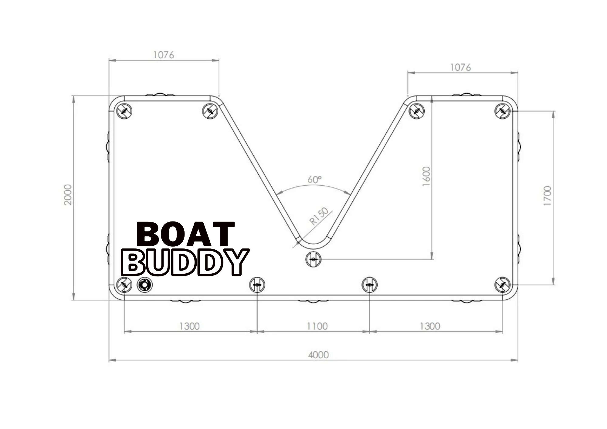 Short V Boat Buddy